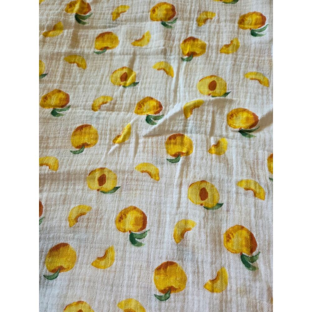 Bebe Au Lait Pretty As A Peach Soft Muslin Gauze Swaddle Blanket Retired Print